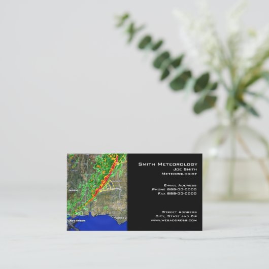 Carte de visite météorologue (Debout devant)