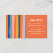 Carte De Visite Métier de rayonne-orange (Dos)