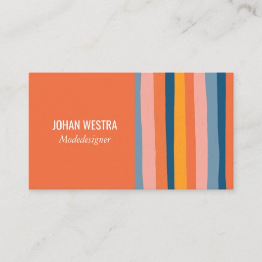 Carte De Visite Métier de rayonne-orange (Devant)