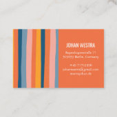 Carte De Visite Métier de rayonne-orange (Dos)