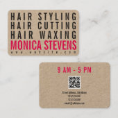 Carte De Visite Métier géant audacieux à la mode moderne de (Devant / Derrière)