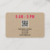 Carte De Visite Métier géant audacieux à la mode moderne de (Dos)