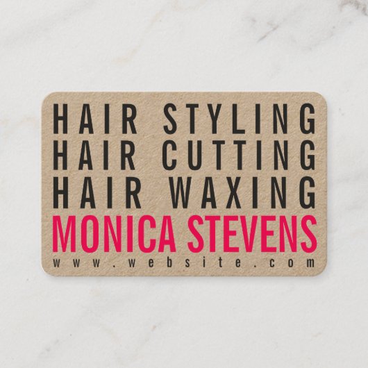 Carte De Visite Métier géant audacieux à la mode moderne de (Devant)