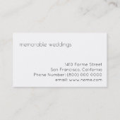 Carte De Visite métier propre et clair (planificateur d'événements (Dos)