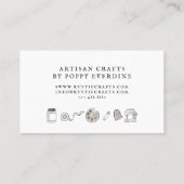 Carte De Visite Métier rustique (Dos)