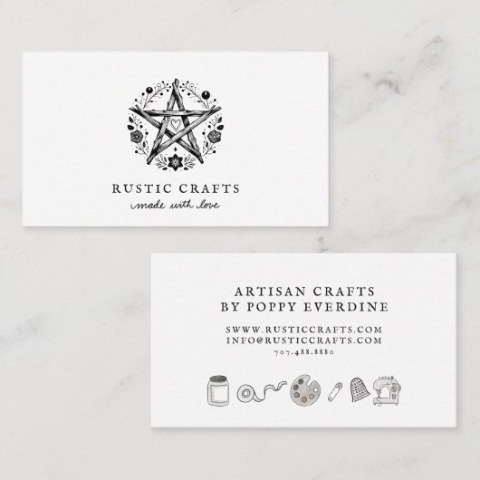 Carte De Visite Métier rustique (Devant / Derrière)