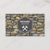 Carte De Visite Métonerie Construction Pierre Mur Pierres (Devant)