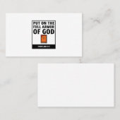 Carte De Visite Mets sur toute l'armure de Dieu foi chrétienne rel (Devant / Derrière)