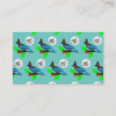Carte De Visite Metteur Blue Jay Monogram (Devant)