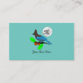Carte De Visite Metteur Blue Jay Monogram (Devant)