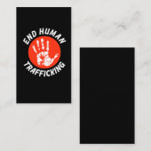 Carte De Visite Mettre fin à la traite des êtres humains (Devant / Derrière)