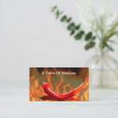 Carte de visite mexicain Chili Peppers Restaurant (Debout devant)