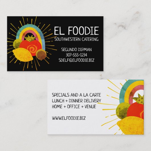 carte de visite mexicain de restauration de chef (Devant / Derrière)