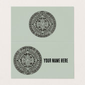 Carte De Visite Mexicaine Aztec Sun Stone Maya Calendrier 1 (Extérieur déplié)