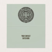 Carte De Visite Mexicaine Aztec Sun Stone Maya Calendrier 1 (Intérieur déplié)