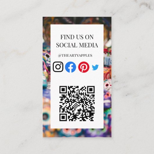 Carte De Visite mexicaine fruits deli marché plier artisanat (Dos)