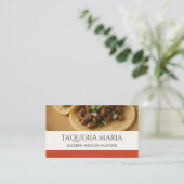 Carte De Visite Mexican Restaurant Photo Catering Service (Debout devant)