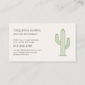 Carte De Visite Mexican Restaurant Photo Catering Service (Dos)
