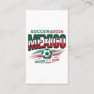 Carte De Visite Mexique Football 2026 Football Gras Pays Typograph
