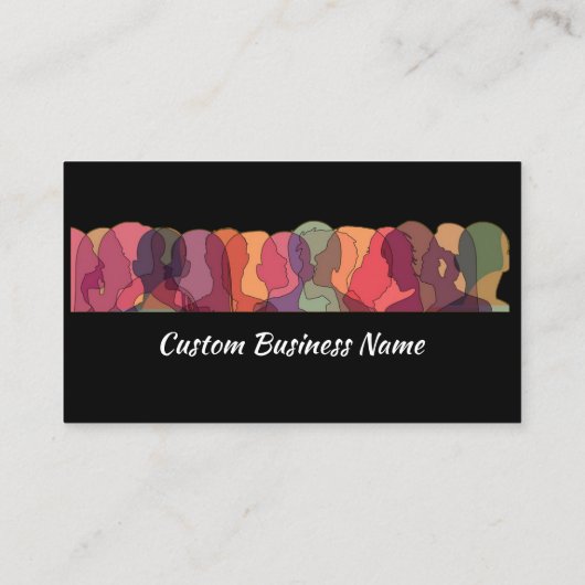 Carte De Visite Mgr de personnel professionnel noir, responsable R (Dos)