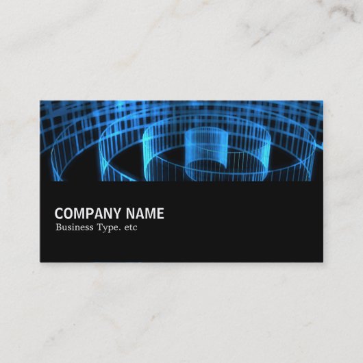 Carte De Visite Mi-chemin 028 - Spirale Bleue (Devant)