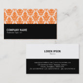 Carte De Visite Mi-chemin 055 - Orange Damask (Devant / Derrière)