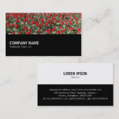 Carte De Visite Mi-chemin 097 - Tulipes rouges et Primroses (Devant / Derrière)
