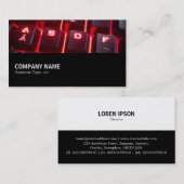 Carte De Visite Mi-chemin - Clavier lumineux (Devant / Derrière)