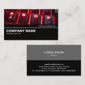 Carte De Visite Mi-chemin V2 - Clavier lumineux (Devant / Derrière)