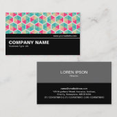 Carte De Visite Mi-chemin V2 - Hexagon Motif 02 (Devant / Derrière)