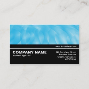 Carte De Visite Mi-chemin V3 011 - Courbes bleues