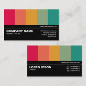 Carte De Visite Mi-chemin V3 03 - Bars couleur (Devant / Derrière)