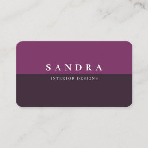 Carte De Visite mi-mauve moderne mi-rose