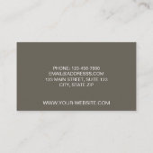 Carte De Visite Mi-Siècle des étoiles modernes 'Chartreuse' (Dos)