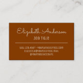 Carte De Visite Mi-siècle Moderne Rétro les années 70 couleurs Vin (Devant)