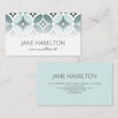 Carte De Visite Mi-Siècle moderne vert menthe (Devant / Derrière)