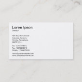 Carte De Visite Mi-teintes lumineuses - Noir et blanc (Dos)