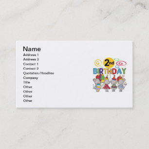 Carte De Visite Mice 2e anniversaire T-shirts et cadeaux
