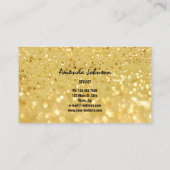 Carte De Visite Micorblading Lash Brows Makeup Logo Gold Glitter (Dos)