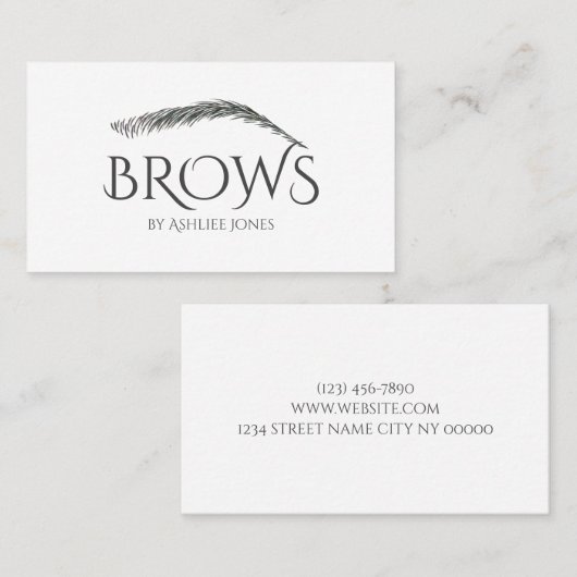 Carte De Visite Micro-lames, sourcils, tatouage, maquillage perman (Devant / Derrière)