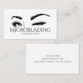 Carte De Visite Micro-lames, sourcils, tatouage, maquillage perman (Devant / Derrière)