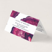 Carte De Visite Microbille aurifère Rose de pierre de l'âge mauve (Dos)