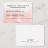 Carte De Visite Microbilles à extension simple à cendre rose (Devant / Derrière)