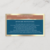 Carte De Visite Microblade Eyelash QR CODE Logo du Rose d'après-so (Dos)