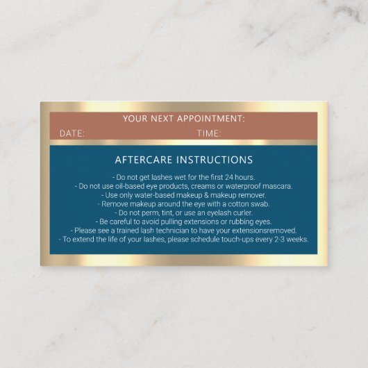 Carte De Visite Microblade Eyelash QR CODE Logo du Rose d'après-so (Dos)