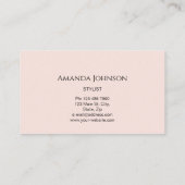 Carte De Visite Microblade Lashes Brows Maquillage Logo Rose Bleu (Dos)