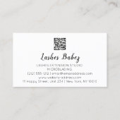 Carte De Visite Microblade Maqueup Eyelash Extension QR Code Blanc (Dos)