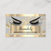 Carte De Visite Microblade Maquillage Eyelash Extension Gold Grey (Devant)