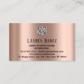 Carte De Visite Microblade Maquillage Eyelash Extension QR Code bl (Dos)
