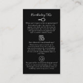 Carte De Visite Microblading Aftercare et FAQs Instruction Card (Dos)